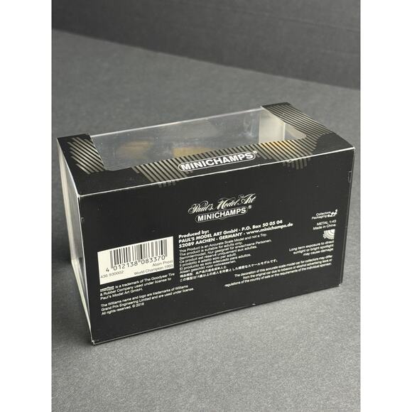 Minichamps Williams Renault FW15C 1993 Alain Prost F1. World Champion 1/43 Scale - Picture 8 of 8